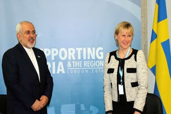 Zarif, İsveçli mevkidaşıyla görüştü Zarif, İsveçli mevkidaşıyla görüştü