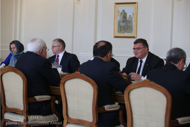 Zarif meets Lithuanian counterpart