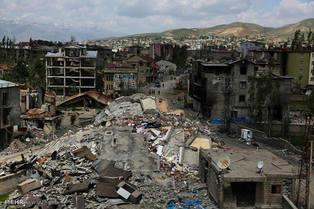 ویرانی های جنگ در جنوب شرق ترکیه‎