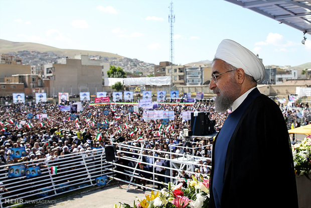 President Rouhani in Mahabad