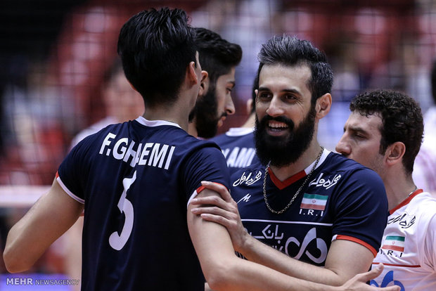 دیدار تیم های والیبال ایران و لهستان
