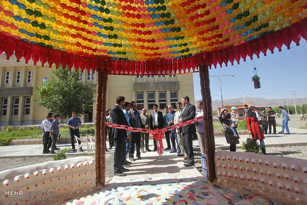 PNU students make gazebo with recycled materials