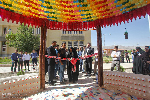 PNU students make gazebo with recycled materials