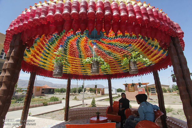 PNU students make gazebo with recycled materials