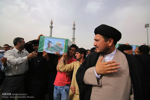 تشییع پیکر چهار شهید مدافع حرم در قم