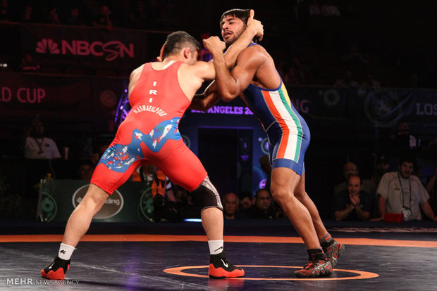 Iran's wrestlers trounce Indian team 8-0 in LA