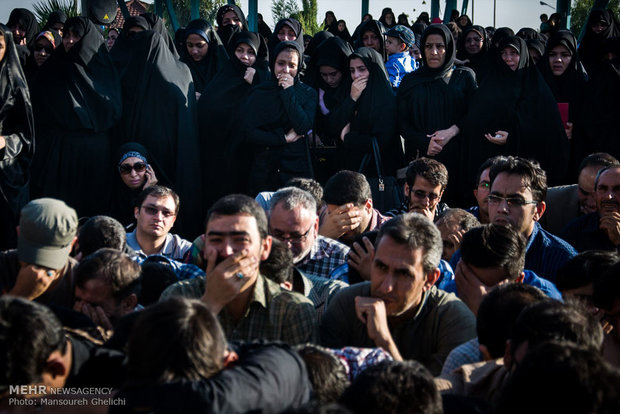 مراسم تشیع پیکر مطهر شهید مدافع حرم عباس دانشگر در سمنان