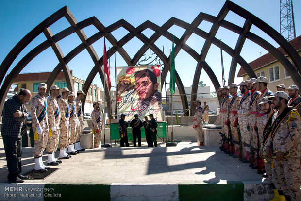 مراسم تشیع پیکر مطهر شهید مدافع حرم عباس دانشگر در سمنان