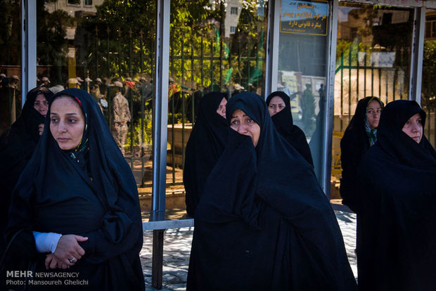 مراسم تشیع پیکر مطهر شهید مدافع حرم عباس دانشگر در سمنان