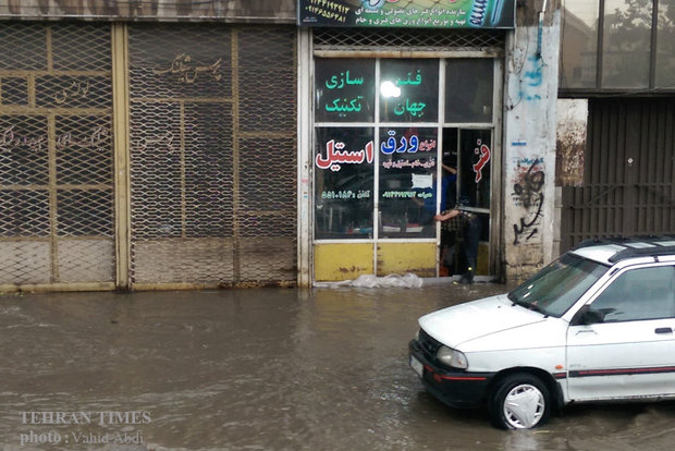 Rain and hail in Tabriz