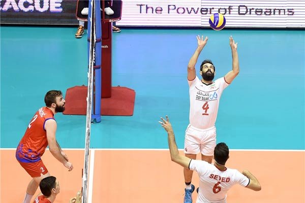برتری تیم ایران مقابل صربستان در ست سوم