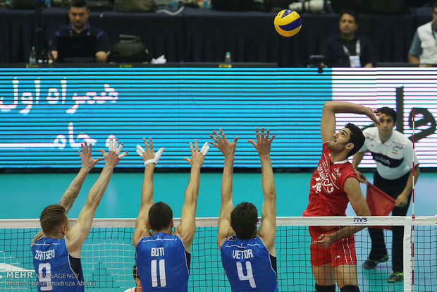 دیدار تیم های والیبال ایران و ایتالیا