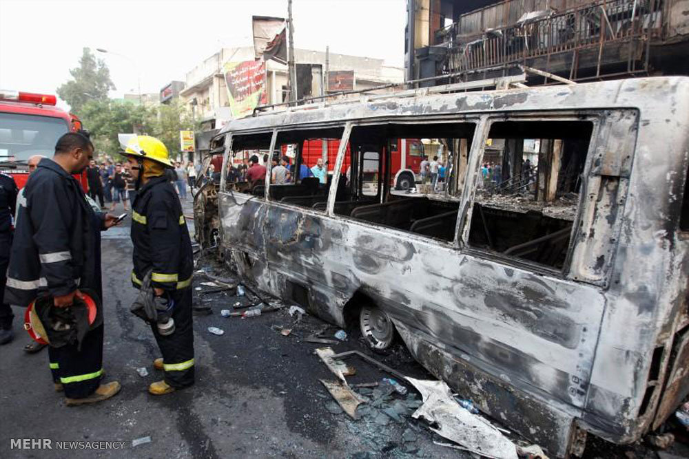 التفجير الارهابي في منطقة الكرادة وسط بغداد