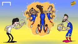 فرانسه و آلمان در نیمه نهایی رقابتهای فوتبال یورو/ کارتون