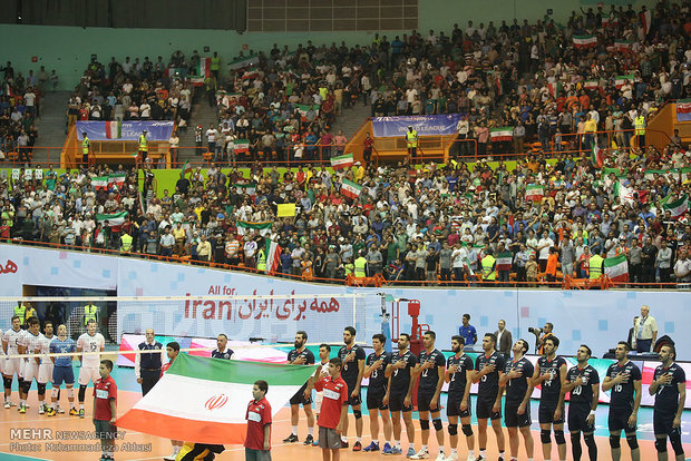 دیدار تیم های والیبال ایران و آرژانتین
