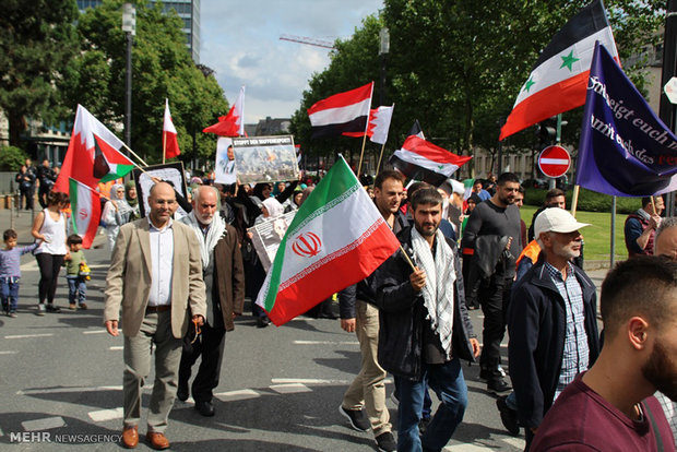 Frankfort streets see Intl. Quds Day rallies