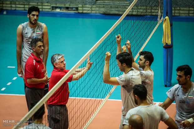 تمرین تیم ملی والیبال ایران