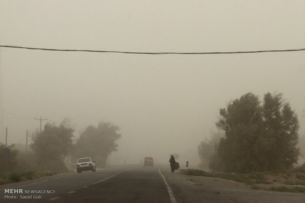 سرعت وزش باد در زاهدان به ۶۰ کیلومتر در ساعت رسید