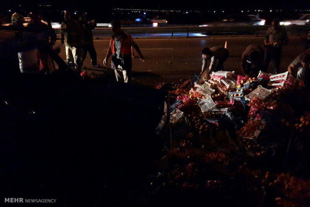 تصادف رانندگی در جاده قم