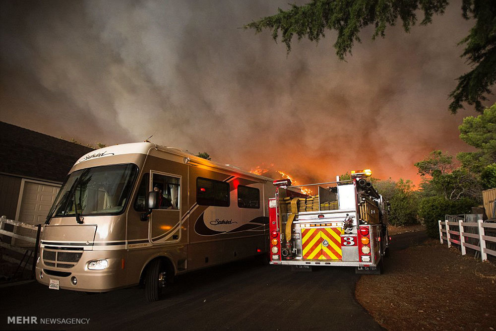 آتش سوزی گسترده در لس آنجلس‎ 