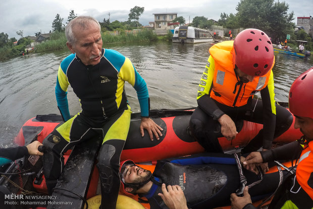 Flood search-and-rescue drill held