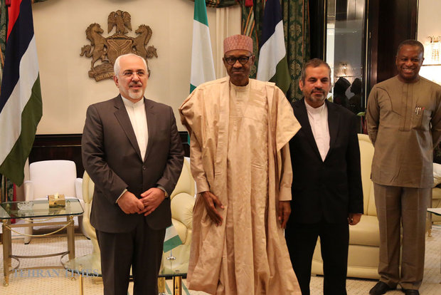 Zarif meets Nigerian president