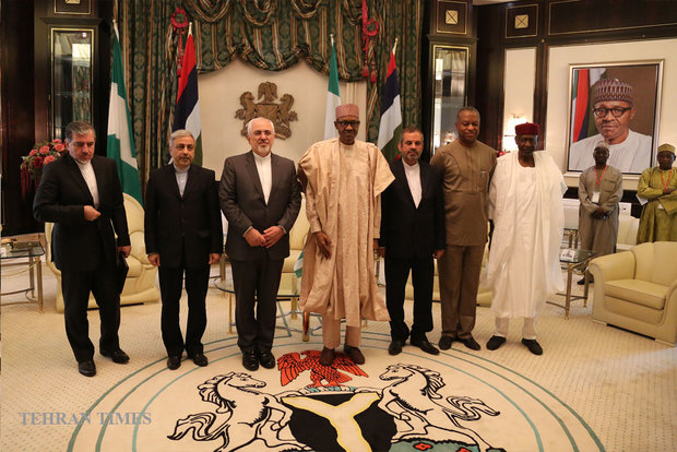Zarif meets Nigerian president