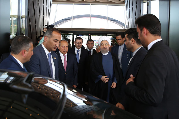 Rouhani arrives in Azerbaijan