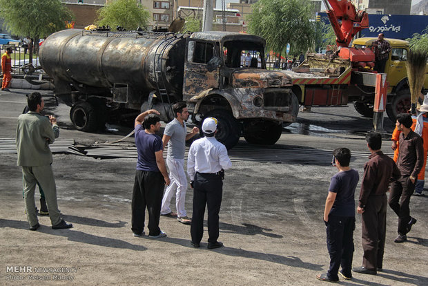 Kirmanşah’ta yakıt tankeri patladı