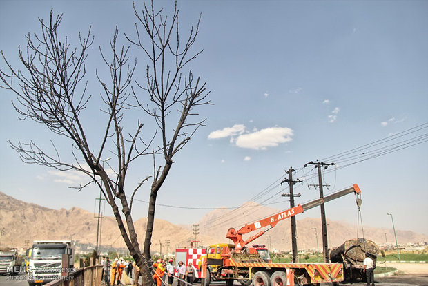 Kirmanşah’ta yakıt tankeri patladı