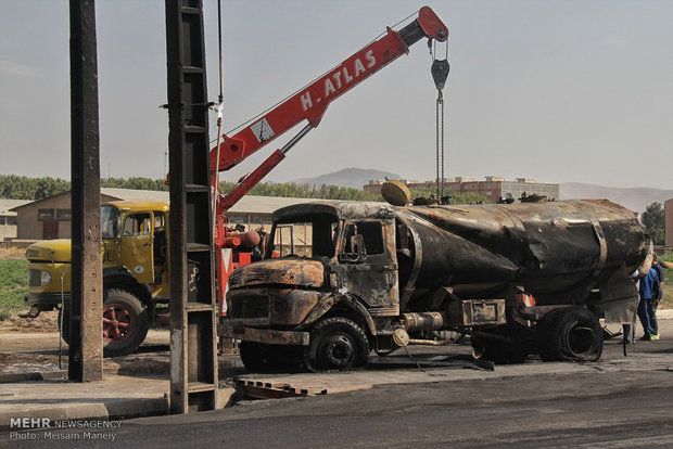 Kirmanşah’ta yakıt tankeri patladı