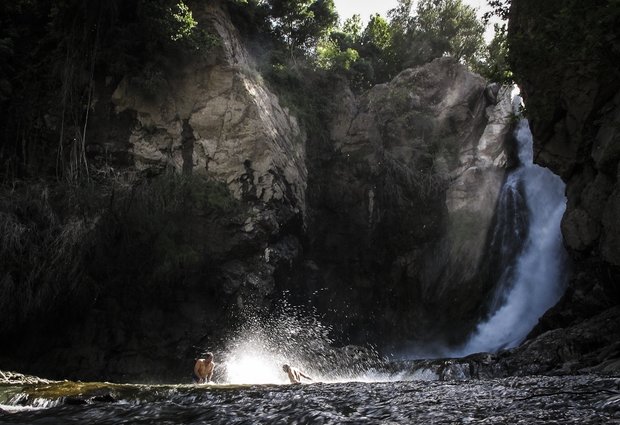 Shalmash Waterfall in Western Azarbaijan Province