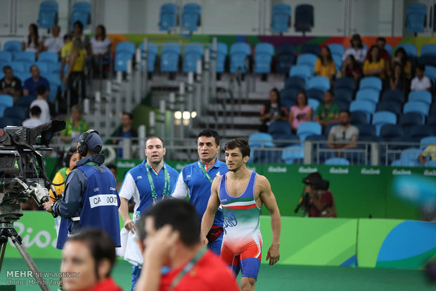 حمید سوریان و محمد بنا در مسابقات کشتی فرنگی المپیک  2016 ریو 