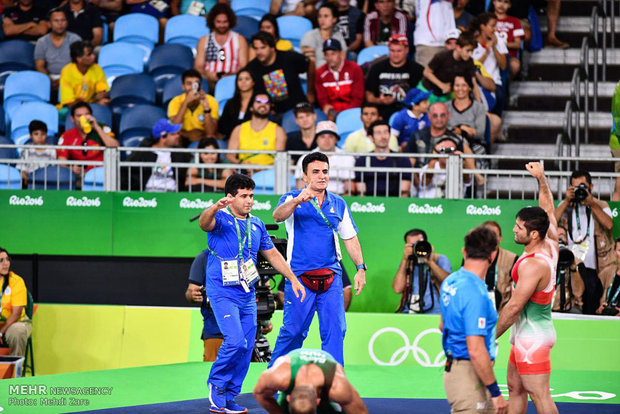 سعید عبدولی و محمد بنا در مسابقات کشتی فرنگی المپیک  2016 ریو 