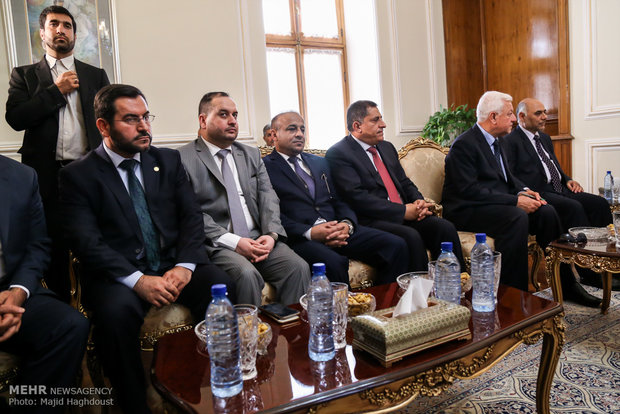 دیدار سلیم الجبوری رییس پارلمان عراق با محمدجواد ظریف وزیر امور خارجه