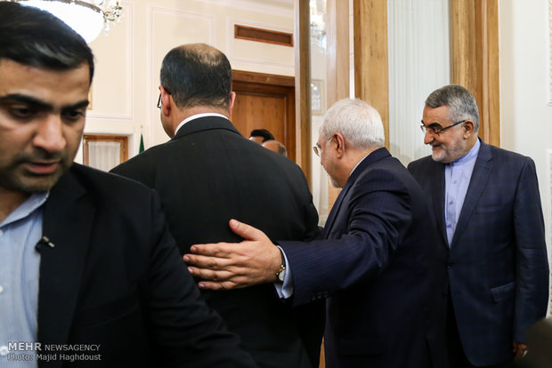 علاءالدین بروجردی در دیدار سلیم الجبوری رییس پارلمان عراق با محمدجواد ظریف وزیر امور خارجه