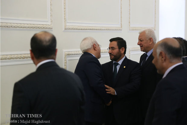 Zarif meets Iraqi Parliament Speaker 