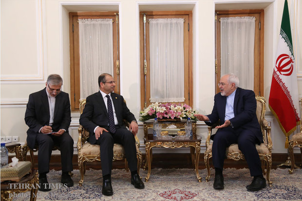 Zarif meets Iraqi Parliament Speaker 
