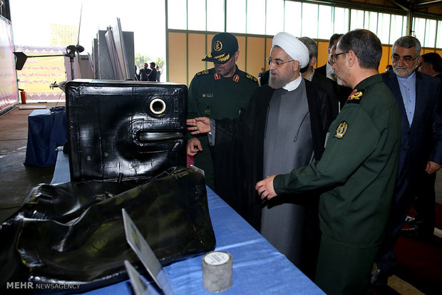 Rouhani pays visit to AIO of Defense Ministry