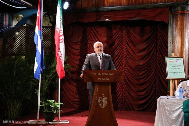 Zarif attends Iran-Cuba Joint Economic Forum