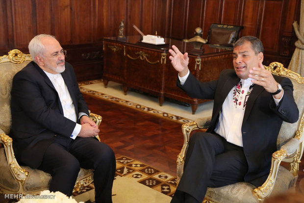 Zarif, Ecuadorian president meet