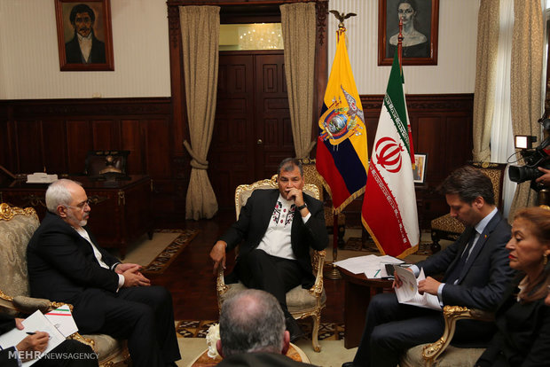 Zarif, Ecuadorian president meet