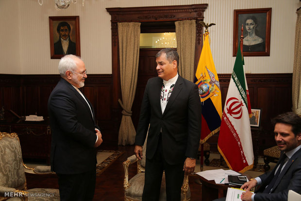 Zarif, Ecuadorian president meet