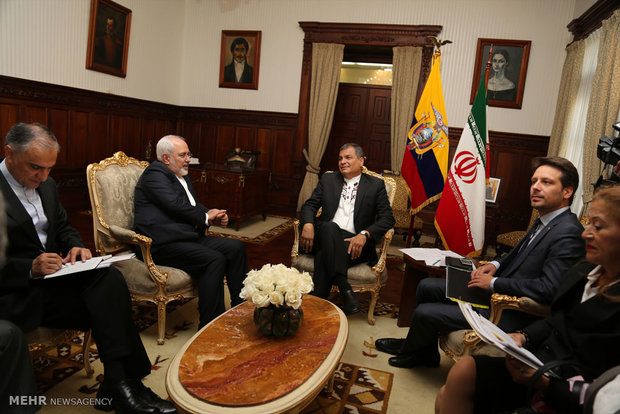 Zarif, Ecuadorian president meet