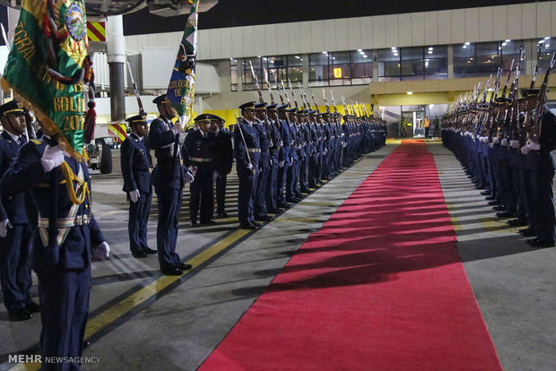 Iranian Foreign Minister Mohammad Javad Zarif who is heading a 120 member delegation of businessmen and economy and politics officials landed in the biggest city of Bolivia, Santa Cruz de la Sierra, at the fifth leg of his 6-nation tour of Latin America.