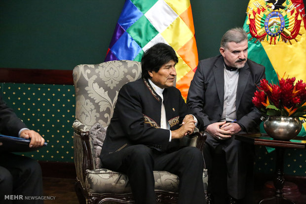 Bolivian pres. receives Iran's FM