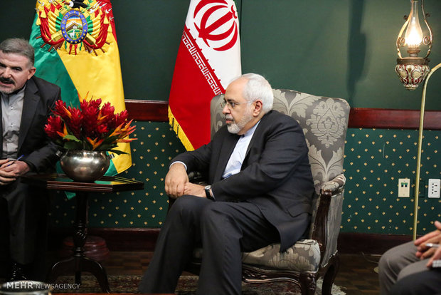 Bolivian pres. receives Iran's FM