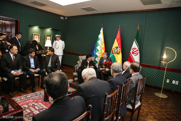 Bolivian pres. receives Iran's FM