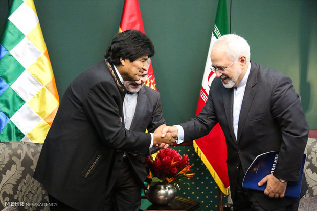 Bolivian pres. receives Iran's FM