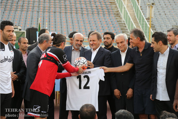 Iran’s First Vice President Jahangiri visits Team Melli’s training